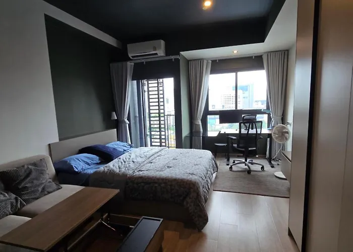 Fully Equipped Ideo Rama9-Asoke, With Workstation