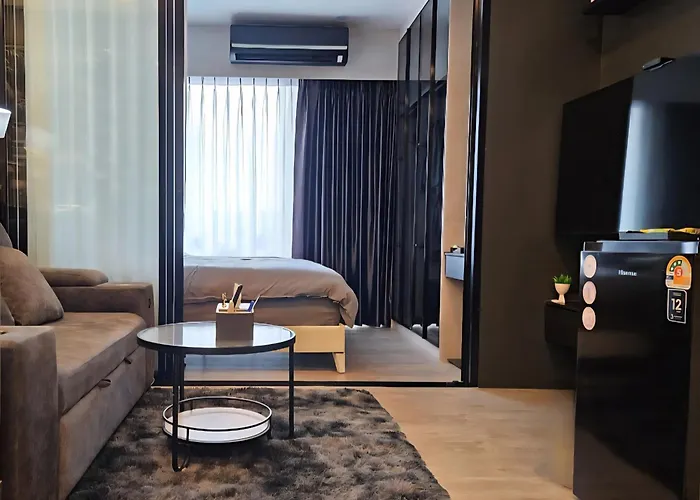 Free Airport Pick Up ! 12Th Floor Cozy Studio Room, 5 Mins Walk To Iconsiam & Bts