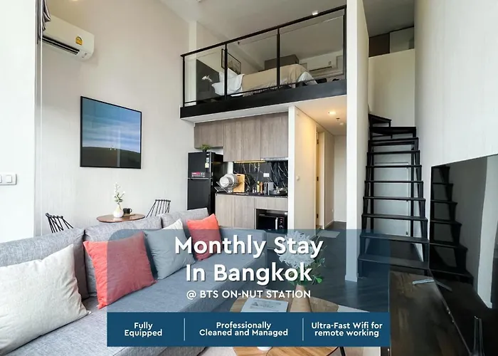 Elegant 1Br Condo - Ultra Fast Wifi - Bts On-Nut