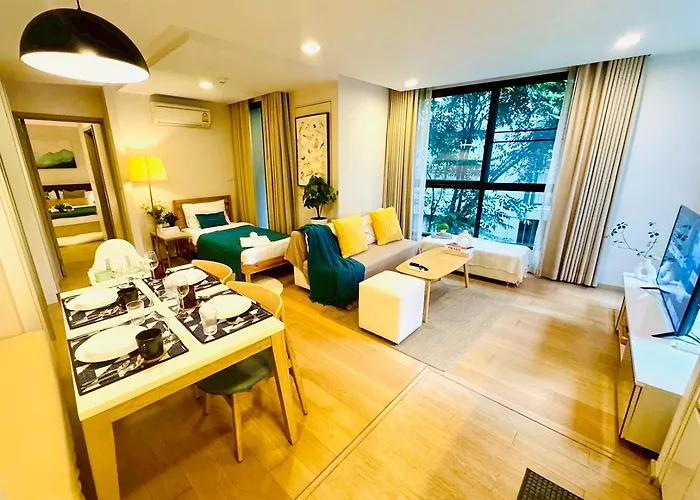 Cozy Spacious 1Br 2Bed Gardenview 500M Bts Thonglo, Samitivej, Skv49, Rooftop Pool, Fast 500Mbps Wifi