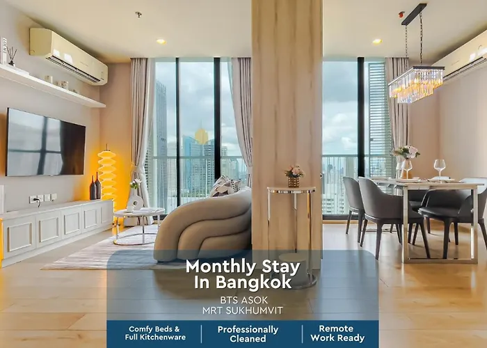 Cbd Living 2 Bedroom ︱Prime Sukhumvit ︱Walk To Bts Asok & Mrt Skv ︱Ultrawi-Fi