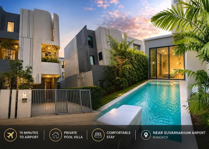 Modern Pool Villa Near Bkk Airport 6 Guests
