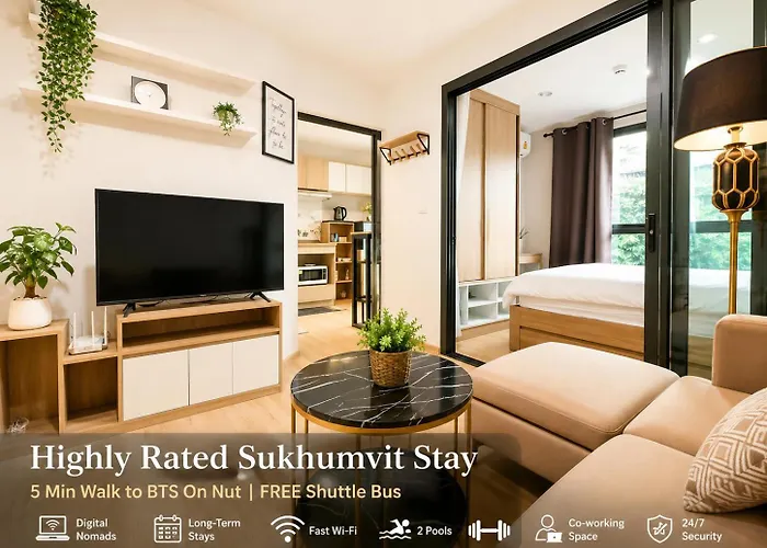 Highly Rated Sukhumvit 5Min Bts Onnut Fully Equipped