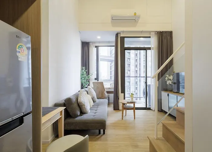 Rama9 Duplex Near Train Market Rca Free Pool Gym